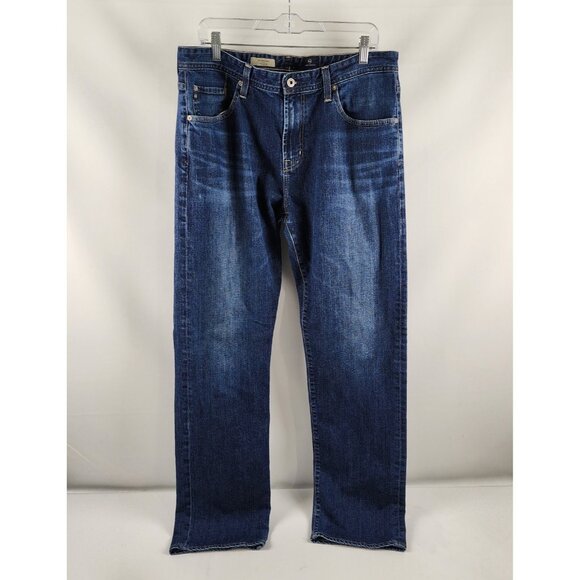 SOLD OUT Adriano Goldschmied AG Jeans Mens 36x34 Blue New Hero Relaxed Fit USA - Picture 1 of 11